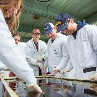 VIU students in the tank farm